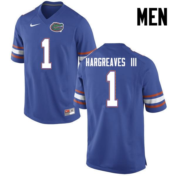 NCAA Florida Gators Vernon Hargreaves III Men's #1 Nike Blue Stitched Authentic College Football Jersey RQF8564WD